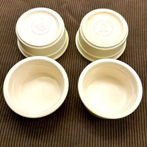 CERMER RAMEKINS OVEN MICROWAVE DISHWASHER FREEZER SAFE LOT OF 4 IVORY 4 OZ